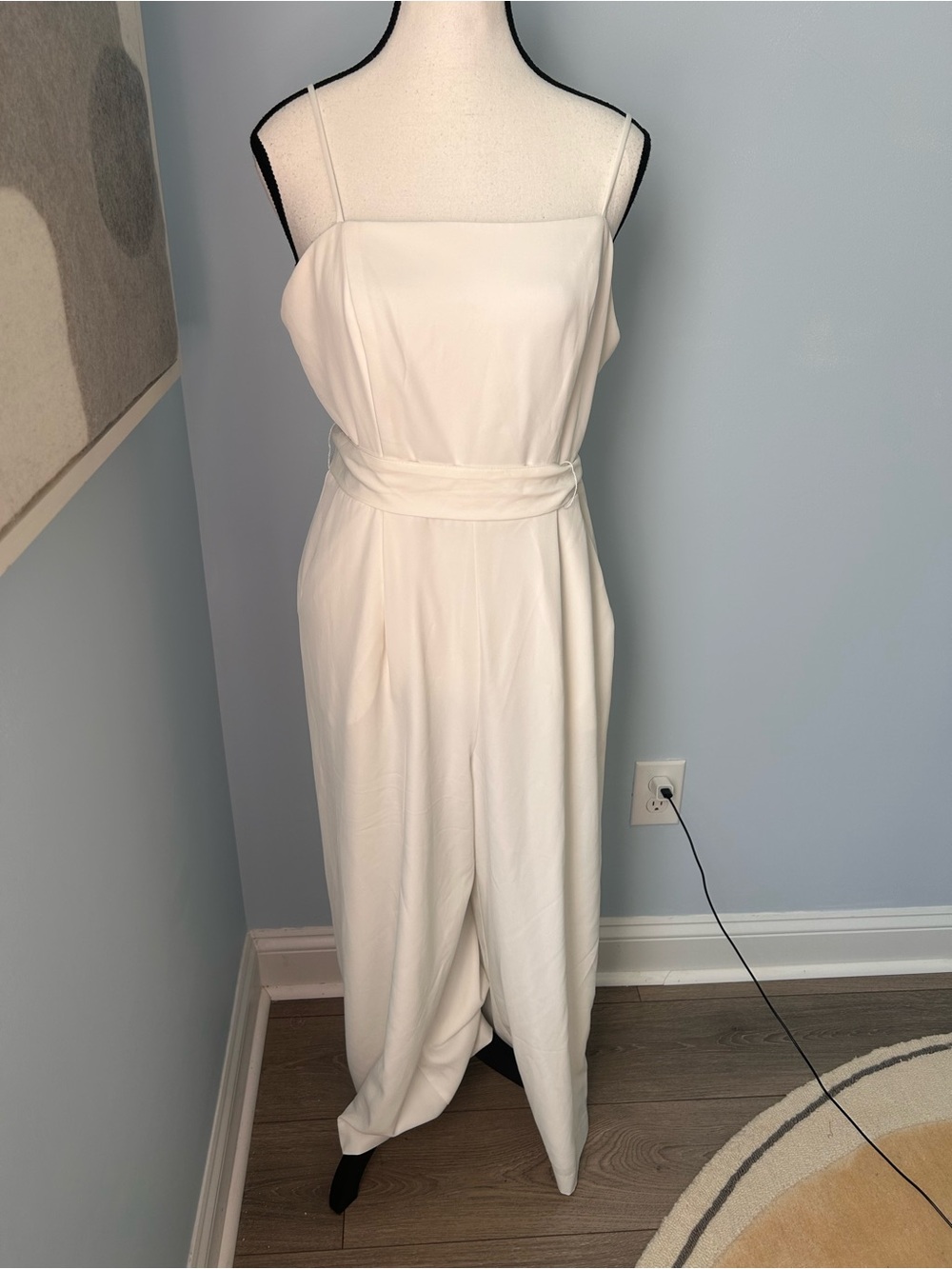 Nine West White Wide-Leg Jumpsuit